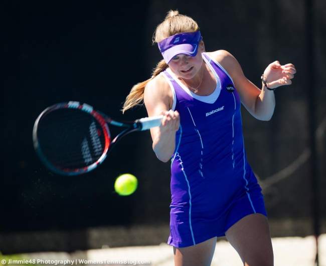 Катерина Козлова на турнире WTA в Хобарте (Австралия)