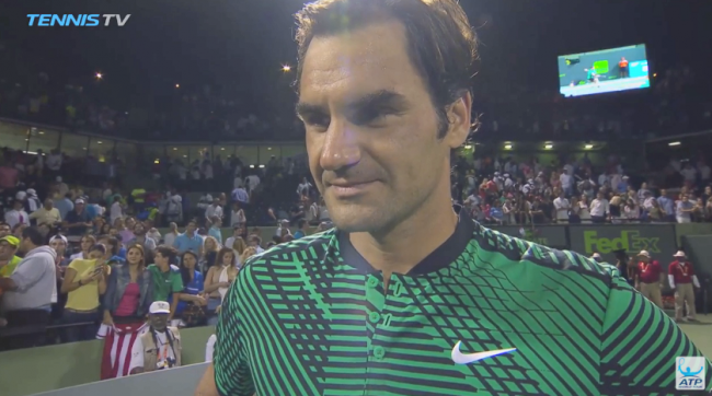 Роджер Федерер: "Кириос играл ярко, но я хотел показать ему, что сам играю в такой же теннис"