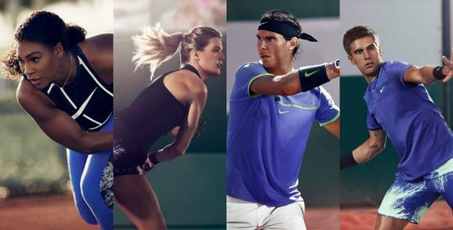 Коллекция теннисной формы от "Nike" для участников Ролан Гаррос