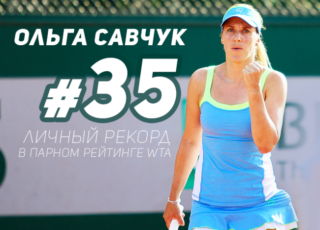 Украинка Ольга Савчук установила личный рекорд в парном рейтинге