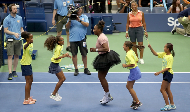 Надаль, Серена и Джокович стали участниками Детского дня на US Open