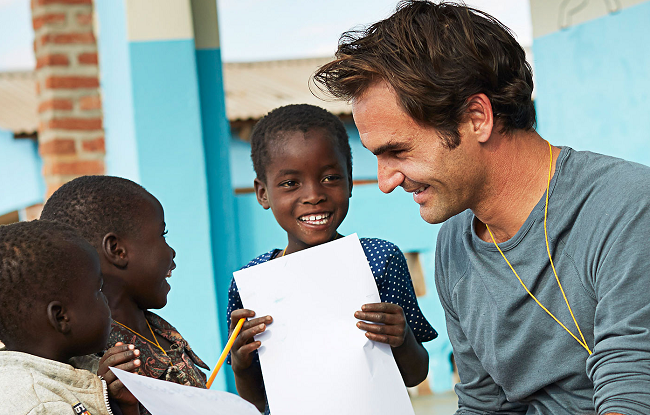 Благотворительный фонд Федерера оказал помощь одному миллиону детей