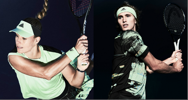 Анжелик Кербер и Александр Зверев представили коллекцию для US Open от бренда "Adidas"