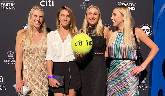 Сестры Киченок, Свитолина, Цуренко и Савчук на юбилейной вечеринке "Taste of Tennis"