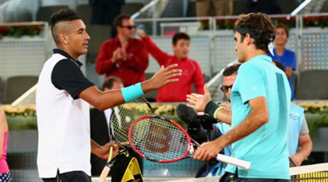 Кириос впервые обыграл Федерера на турнире в Мадриде (ВИДЕО)