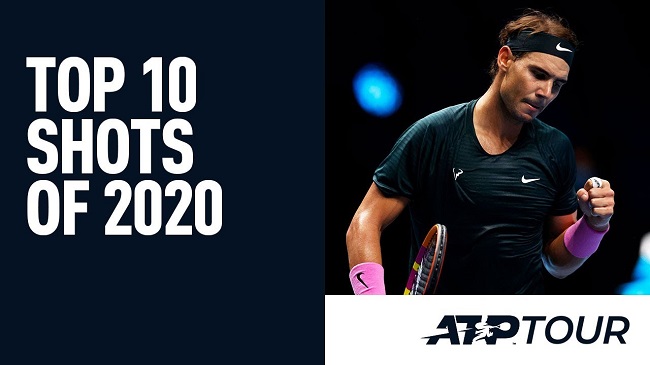 Десять лучших ударов 2020 года на турнирах по теннису (ВИДЕО)