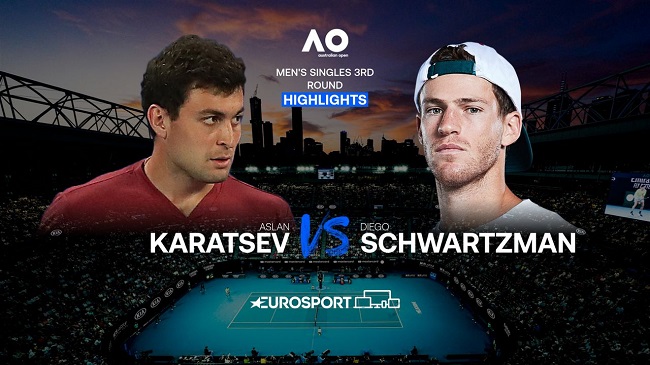 Обзор матча Аслан Карацев - Диего Шварцман на Australian Open (ВИДЕО)