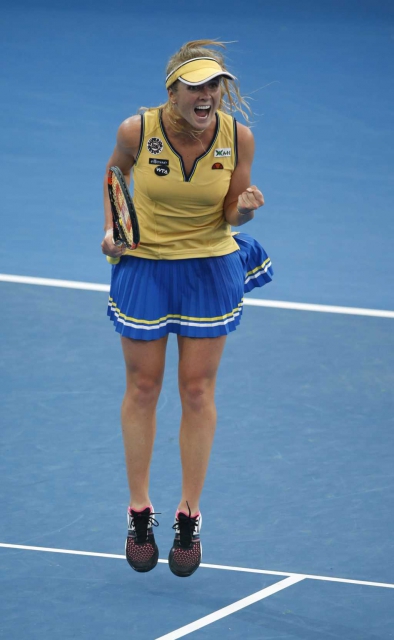 Элина Свитолина в матче против Анжелик Кербер на турнире WTA Premier в Брисбене