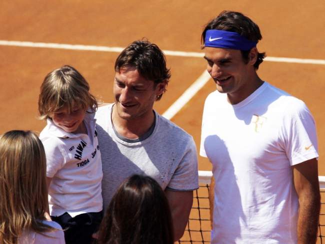В Риме ждут матча Федерера и Тотти (+фото и видео)