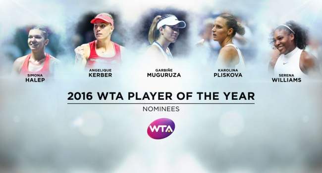 Кербер, Уильямс, Мугуруса, Халеп и Плишкова - претендентки на звание "Теннисистка года" (+видео)