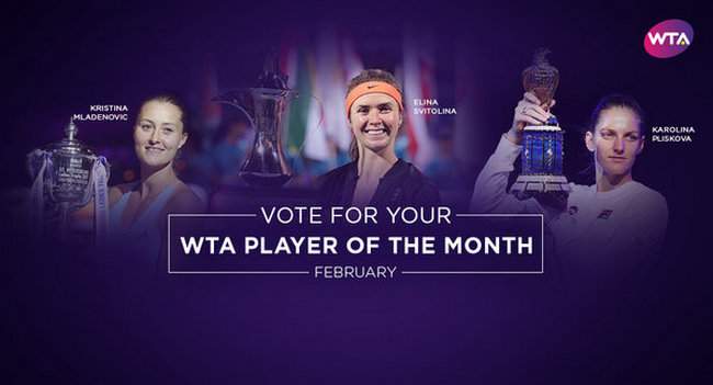 Элина Свитолина может стать лучшей теннисисткой февраля по версии WTA
