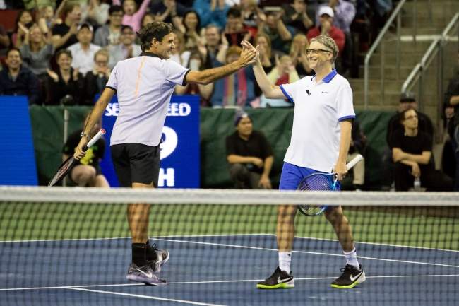 Федерер и Гейтс собрали два миллиона долларов в рамках благотворительного матча