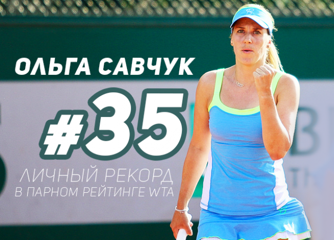 Украинка Ольга Савчук установила личный рекорд в парном рейтинге