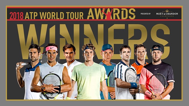 ATP назвала имена победителей ежегодной премии в теннисном туре