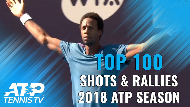 100 лучших ударов и розыгрышей года на турнирах ATP (ВИДЕО)
