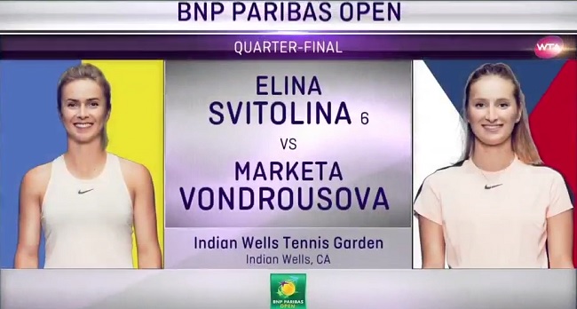Обзор четвертьфинала Свитолина - Вондроушова в Индиан-Уэллсе (ВИДЕО)