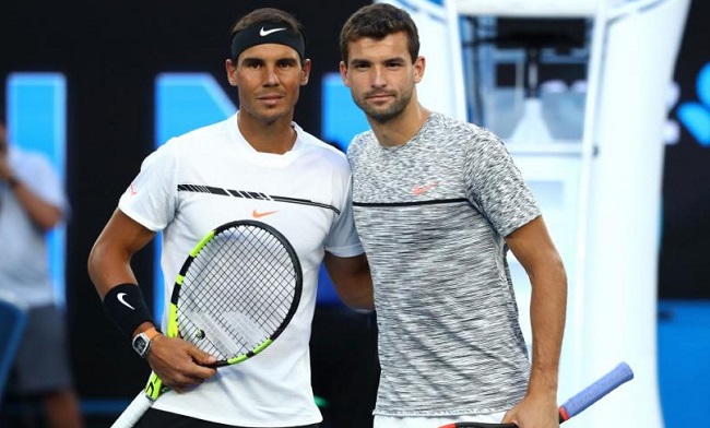 Надаль против Димитрова: лучшие розыгрыши теннисистов в матчах ATP-тура (ВИДЕО)