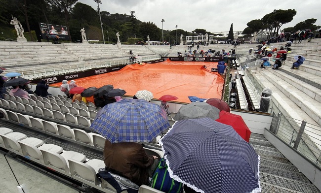 Организаторы турнира в Риме отменили матчи дневной сессии из-за дождя