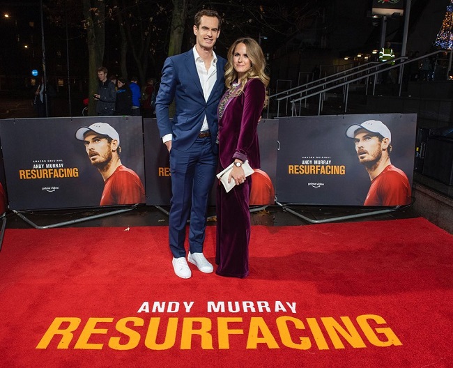 Энди Маррей с семьей на мировой премьере документального фильма "Andy Murray: Resurfacing"