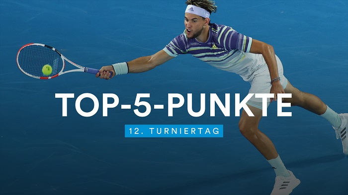 Пятёрка лучших ударов в полуфинале Тима против Зверева на Australian Open (ВИДЕО)
