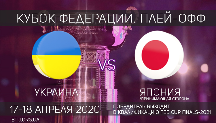 Кубок Федерации. Сборная Украины в апреле сыграет против сборной Японии