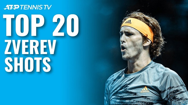 Двадцать лучших ударов от Александра Зверева на турнирах ATP (ВИДЕО)