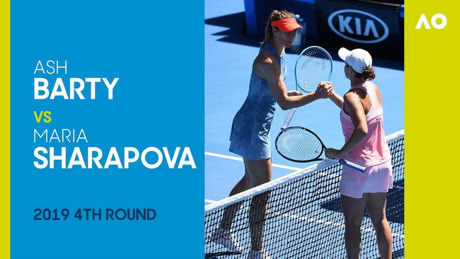 Классика Australian Open: Эшли Барти - Мария Шарапова в четвёртом круге (ВИДЕО)