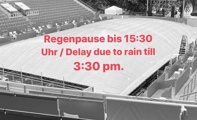 Начало финального дня на турнире в Берлине откладывается из-за дождя