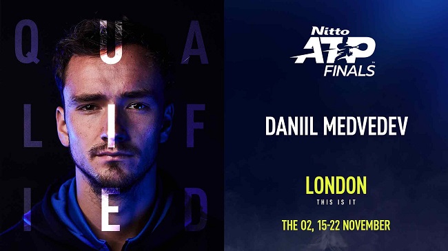 Данило Медведєв другий рік поспіль зіграє на Підсумковому турнірі ATP