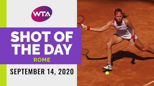Удар дня от Мари Боузковой на турнире в Риме (ВИДЕО)