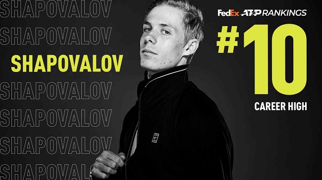 Шаповалов дебютирует в топ-10, Шварцман и Димитров поднимаются в рейтинге ATP