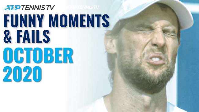 Курьезные моменты на теннисных турнирах ATP в октябре (ВИДЕО)