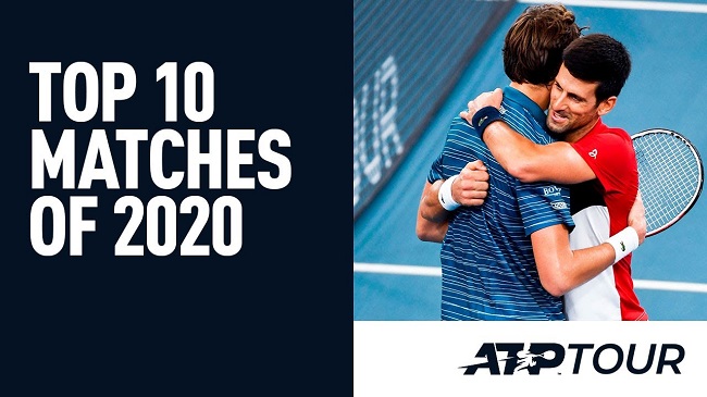 Десять эпичных матчей 2020 года в мужском теннисе (ВИДЕО)