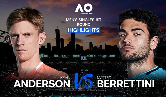 Обзор матча Маттео Берреттини - Кевин Андерсон на Australian Open (ВИДЕО)