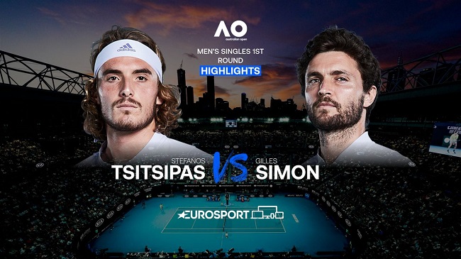 Обзор матча Стефанос Циципас - Жиль Симон на Australian Open (ВИДЕО)