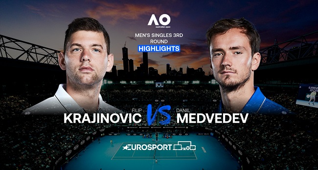 Обзор матча Даниил Медведев - Филип Крайинович на Australian Open (ВИДЕО)