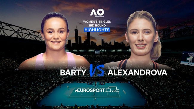 Обзор матча Эшли Барти - Екатерина Александрова на Australian Open (ВИДЕО)