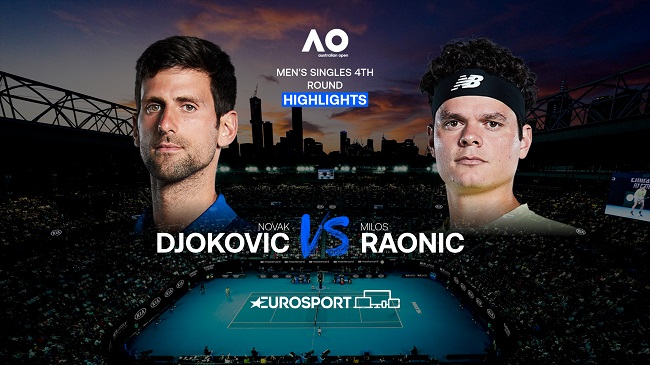 Обзор матча Новак Джокович - Милош Раонич на Australian Open (ВИДЕО)