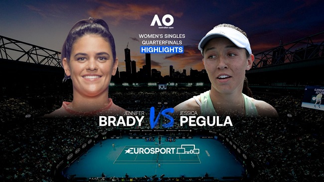 Обзор матча Дженнифер Брэйди - Джессика Пегула на Australian Open (ВИДЕО)