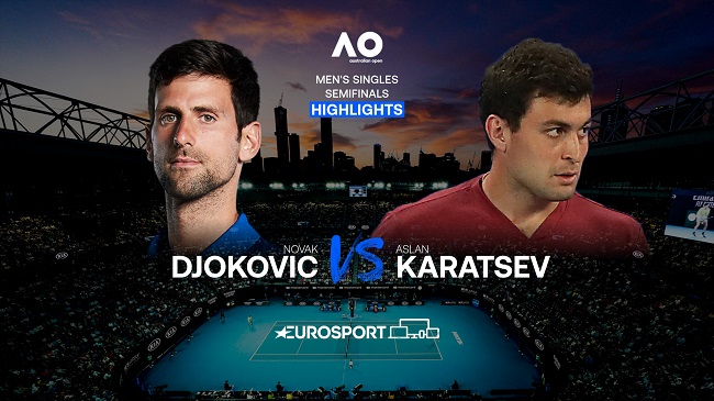Обзор матча Новак Джокович - Аслан Карацев на Australian Open (ВИДЕО)