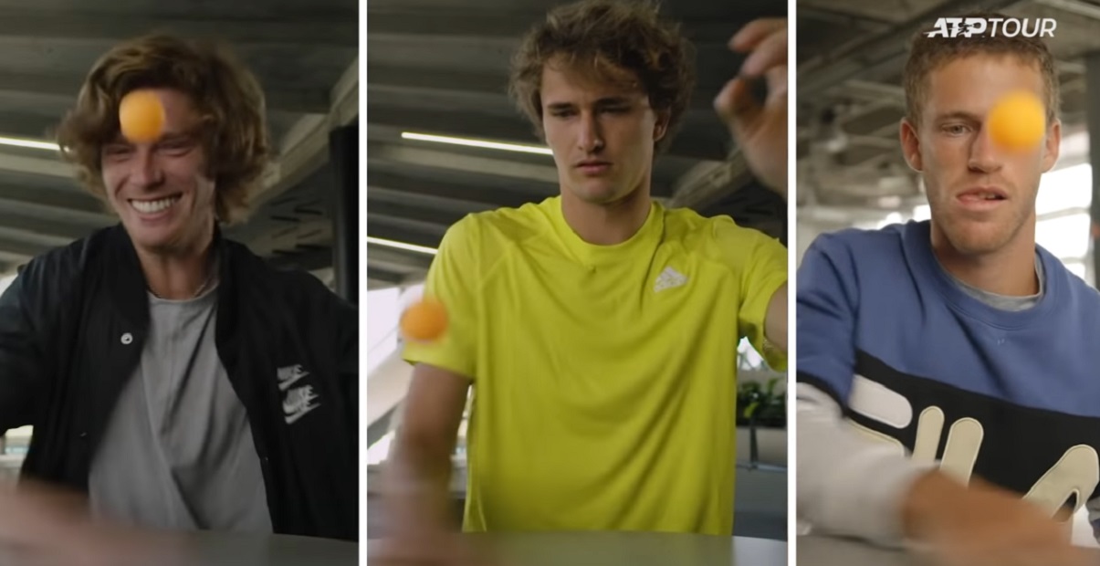 Теннисисты прошли смешной челлендж с мячиком для пинг-понга (ВИДЕО)