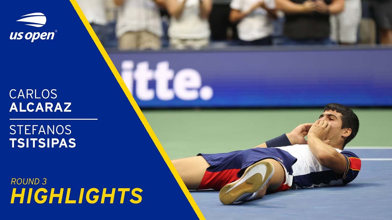 Обзор матча Карлос Алькарас - Стефанос Циципас на US Open (ВИДЕО)