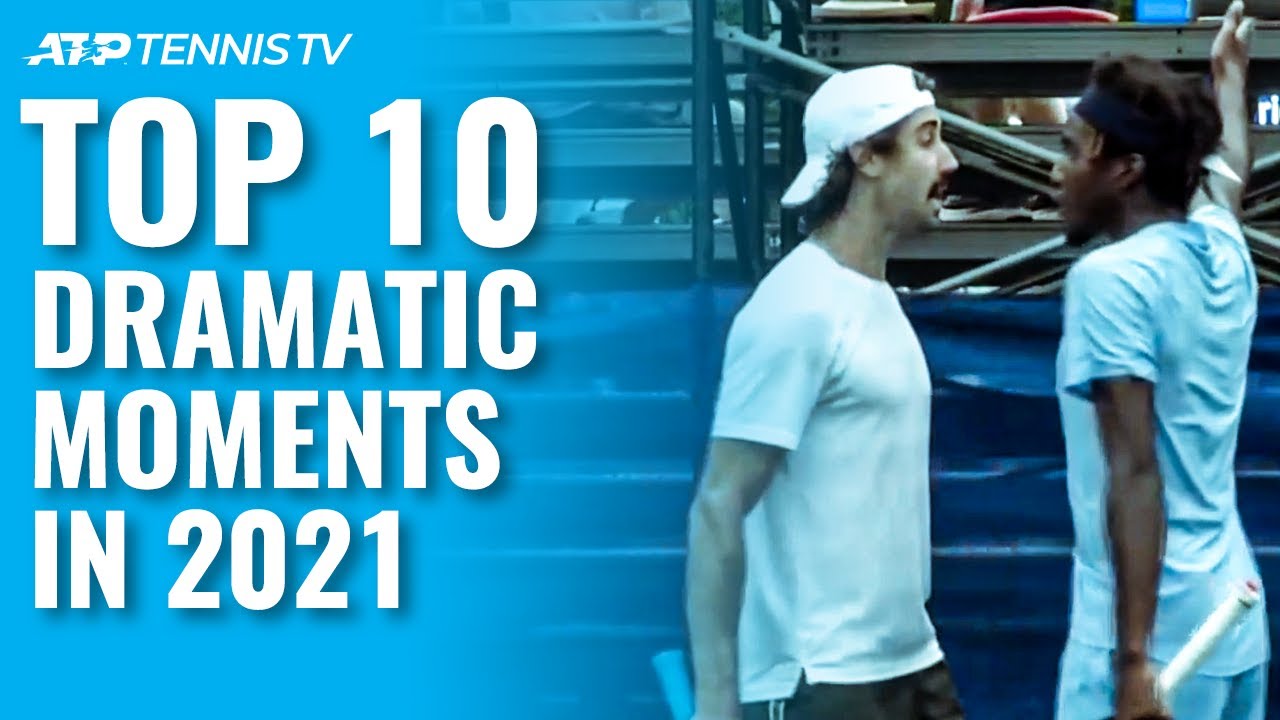 Десять драматичных моментов на турнирах ATP в 2021 году (ВИДЕО)