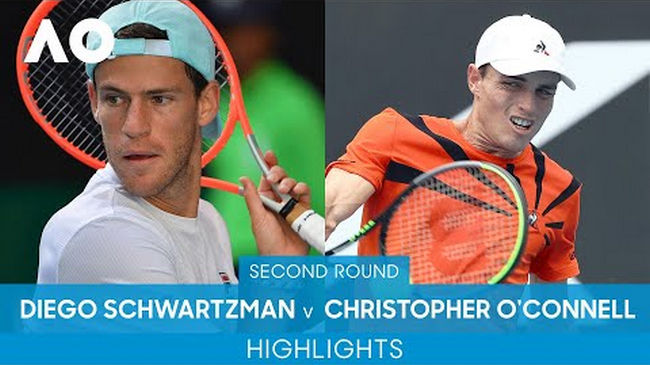 Обзор матча Диего Шварцман - Кристофер О'Коннелл на Australian Open (ВИДЕО)