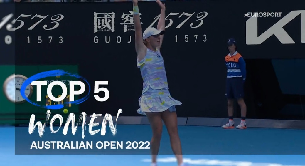 Топ-5 лучших ударов теннисисток на Открытом чемпионате Австралии (ВИДЕО)