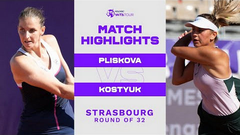 Обзор матча Марта Костюк - Каролина Плишкова в Страсбурге (ВИДЕО)
