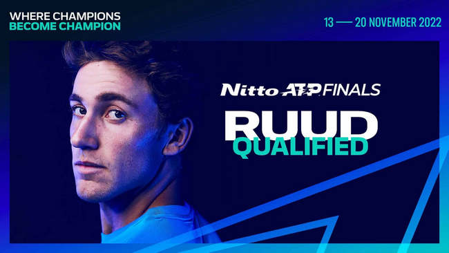 Каспер Рууд второй год подряд квалифицировался на Итоговый чемпионат ATP