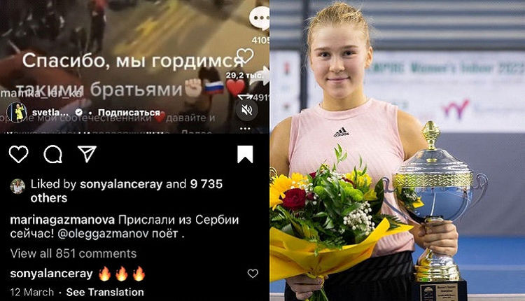 "Это огонь". Теннисистка, которой понравился пророссийский митинг в Сербии, выиграла парный титул ITF