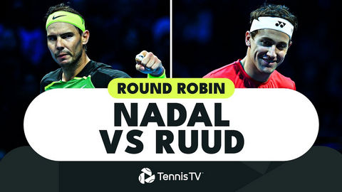 Обзор матча Рафаэль Надаль - Каспер Рууд на ATP Finals (ВИДЕО)