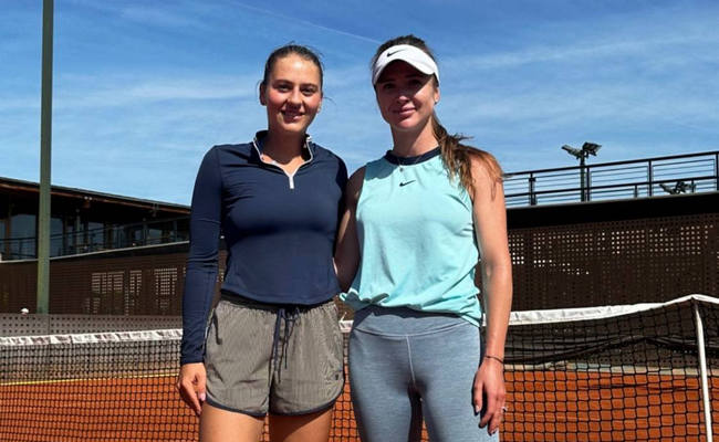 Элина Свитолина и Марта Костюк поделились совместным фото с теннисного корта